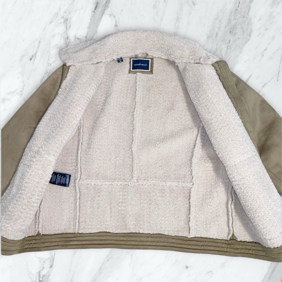 Club Room Tan Faux Suede Sherpa-Lined Jacket - Picture 3 of 12